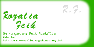 rozalia feik business card